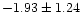$-1.93 \pm 1.24$
