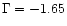 $\Gamma=-1.65$