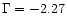 $\Gamma=-2.27$