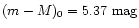 $(m-M)_0=5.37 \mbox{~mag}$