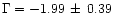 $\Gamma= -1.99\, \pm\, 0.39$