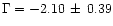 $\Gamma=-2.10\, \pm\, 0.39$