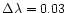 $\Delta \lambda = 0.03$