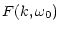 $\displaystyle F(k,\omega_0)$