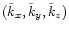 $(\tilde k_x,\tilde k_y,\tilde k_z)$