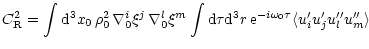 $\displaystyle C_{\rm R}^2 = \int {\rm d}^3x_0 \, \rho_0^2 \, \nabla_0^i \xi^j \...
...} \langle u_i^\prime u_j^\prime u_l^{\prime \prime} u_m^{\prime \prime} \rangle$