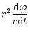 $\displaystyle r^2{{\rm d}\varphi\over
c{\rm d}t}$