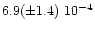 $6.9 (\pm1.4)~10^{-4}$