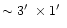 $\sim3\hbox{$^\prime$ }\times 1\hbox{$^\prime$ }$