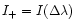 $I_ {+} = I(\Delta \lambda)$