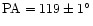 ${\rm PA}=119\pm 1 ^\circ$