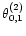 $\theta^{(2)}_{0,1}$