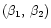 $(\beta_{1},\,\beta_{2})$
