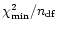 $\chi^{2}_{\rm min}/n_{\rm df}$