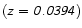 $\mathsfsl{(z=0.0394)}$