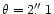 $\theta=2\hbox{$.\!\!^{\prime\prime}$ }1$
