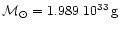 ${\cal M}_{\odot}=1.989~10^{33}\,\rm g$