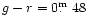 $g-r=0\hbox{$.\!\!^{\rm m}$ }48$