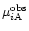 $\mu^{\rm obs}_{i\rm A}$