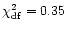 $\chi^{2}_{\rm df}=0.35$