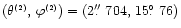 $(\theta^{\scriptscriptstyle (2)},\,\varphi^{\scriptscriptstyle (2)})=(2\hbox{$.\!\!^{\prime\prime}$ }704,\,
15\hbox{$.\!\!^\circ$ }76)$