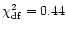 $\chi^{2}_{\rm df}=0.44$