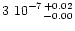 $3~10^{-7\,+0.02}_{\quad\,-0.00}$