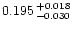 $0.195^{\,+0.018}_{\,-0.030}$
