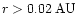 $r > 0.02 \,{\rm AU}$