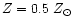 $Z = 0.5~Z_{\odot}$