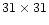 $31\times 31$