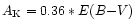 $A_{\rm K}=0.36*E(B{-}V)$