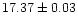 $17.37 \pm 0.03$