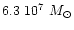 $6.3~10^{7}~M_{\odot}$