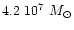 $4.2~10^{7}~M_{\odot}$