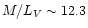$M/L_{V} \sim
12.3$