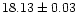 $18.13 \pm 0.03$