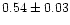 $0.54 \pm 0.03$