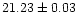 $21.23 \pm 0.03$