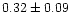 $0.32 \pm 0.09$