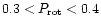 $0.3 < P_{\rm rot} < 0.4$