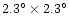 $2.3^\circ \times
2.3^\circ$