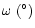 $\omega\ (^{\circ})$