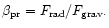 $\beta_{\rm pr} =
F_{\rm rad}/F_{\rm grav}.$