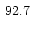 $\begin{array}{c} 92.7 \\ \, \end{array}$