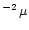 $^{-2}\,\mu$