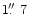 $1\hbox{$.\!\!^{\prime\prime}$ }7$