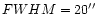 $FWHM=20\hbox {$^{\prime \prime }$ }$