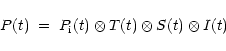 \begin{displaymath}P(t) \;=\; P_{\rm i}(t)\otimes T(t)\otimes S(t)\otimes I(t)
\end{displaymath}