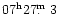 $07^{\rm h}27\hbox{$.\!\!^{\rm m}$ }3$